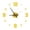 Gold, variant on Specialty Hooks and Strips Large Wall Clock Watch DIY Sticker Wall Clocks Pared Home Decoration Special Living Room Home Decoration Office Shop Art Decor