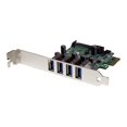 thumbnail image 3 of StarTech.com 4-Port PCI Express SuperSpeed USB 3.0 Controller Card with UASP - USB 3.0 Expansion Card with SATA Power (PEXUSB3S4V) - USB adapter - PCIe - USB 3.0 x 4 - for P/N: BNDTB10GI, BNDTB210GSFP, BNDTB410GSFP, BNDTB4M2E1, BNDTBUSB3142, HBS304A24A, 3 of 5