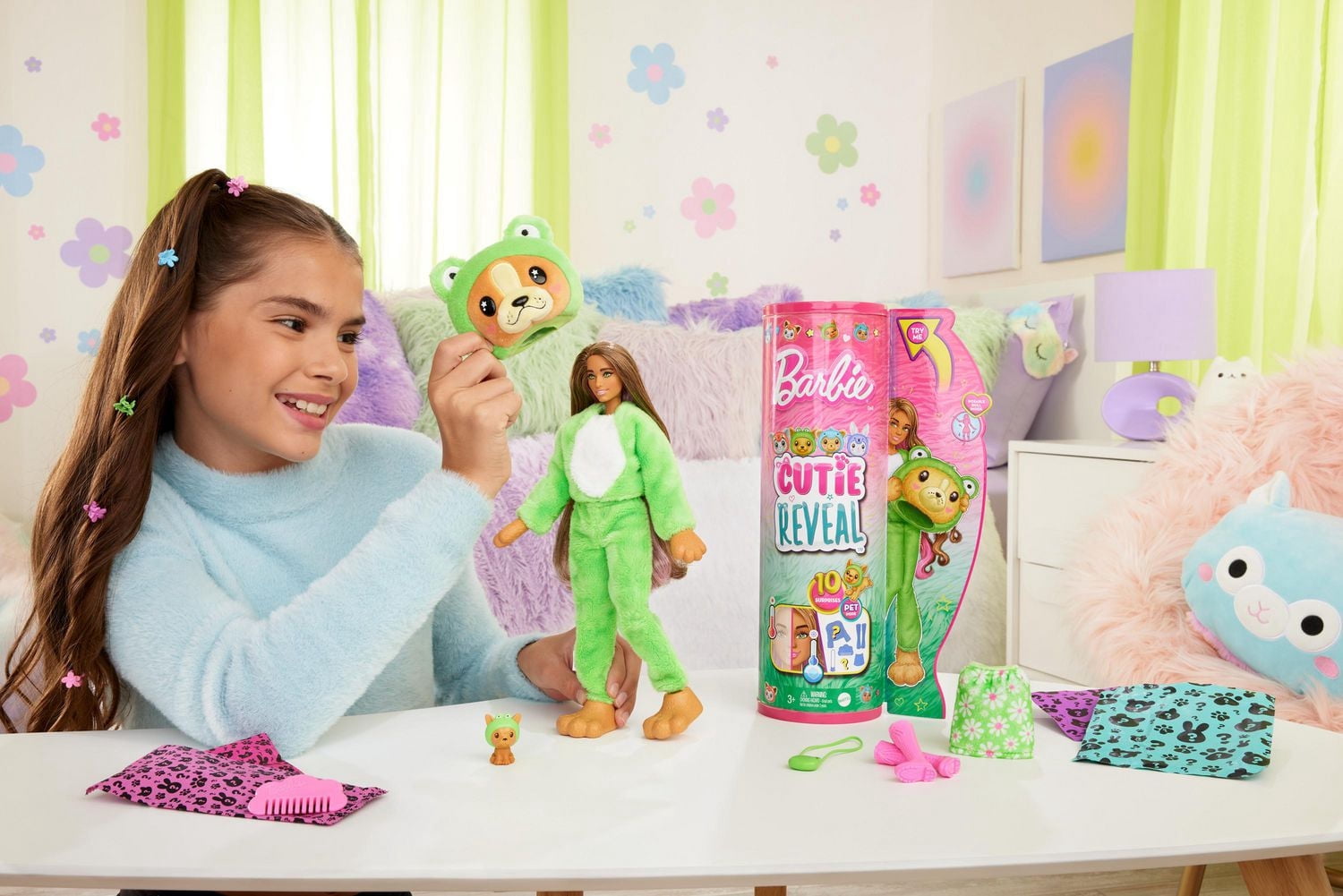 Barbie – Poupée Barbie Cutie Reveal - grenouille verte