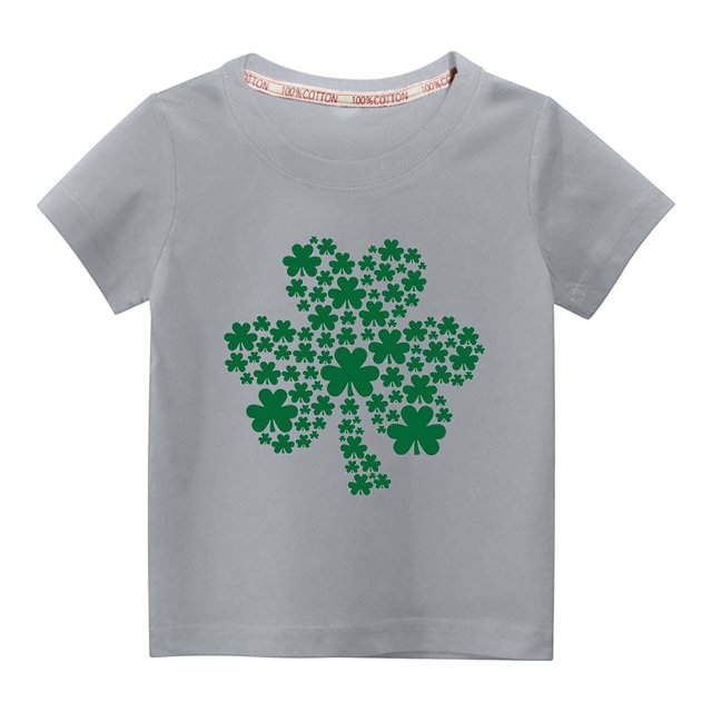 TopLLC Tenue de la Saint-Valentin pour Tout-Petits Enfants Garçons Filles Mode Mignon Col Rond Imprimé Manches Courtes Haut Cadeaux de la Saint-Valentin pour Enfants