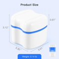 thumbnail image 3 of Toothpaste Denture Cup Bath Box Case With Strainer Basket Retainer Case Soaking Container Denture Cleaning Cup For Upper And Lower(Light Green), Tooth care for Women, 3 of 4