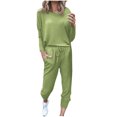 thumbnail image 1 of Birdeem Women Loose Two-Piece Sets Solid Long Sleeve Tops Casual Pants Sweatsuit, 1 of 1