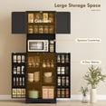 thumbnail image 4 of HOMCOM 71.5" Tall Pantry Cabinet, Kitchen Cupboard with Spice Racks, Black, 4 of 10