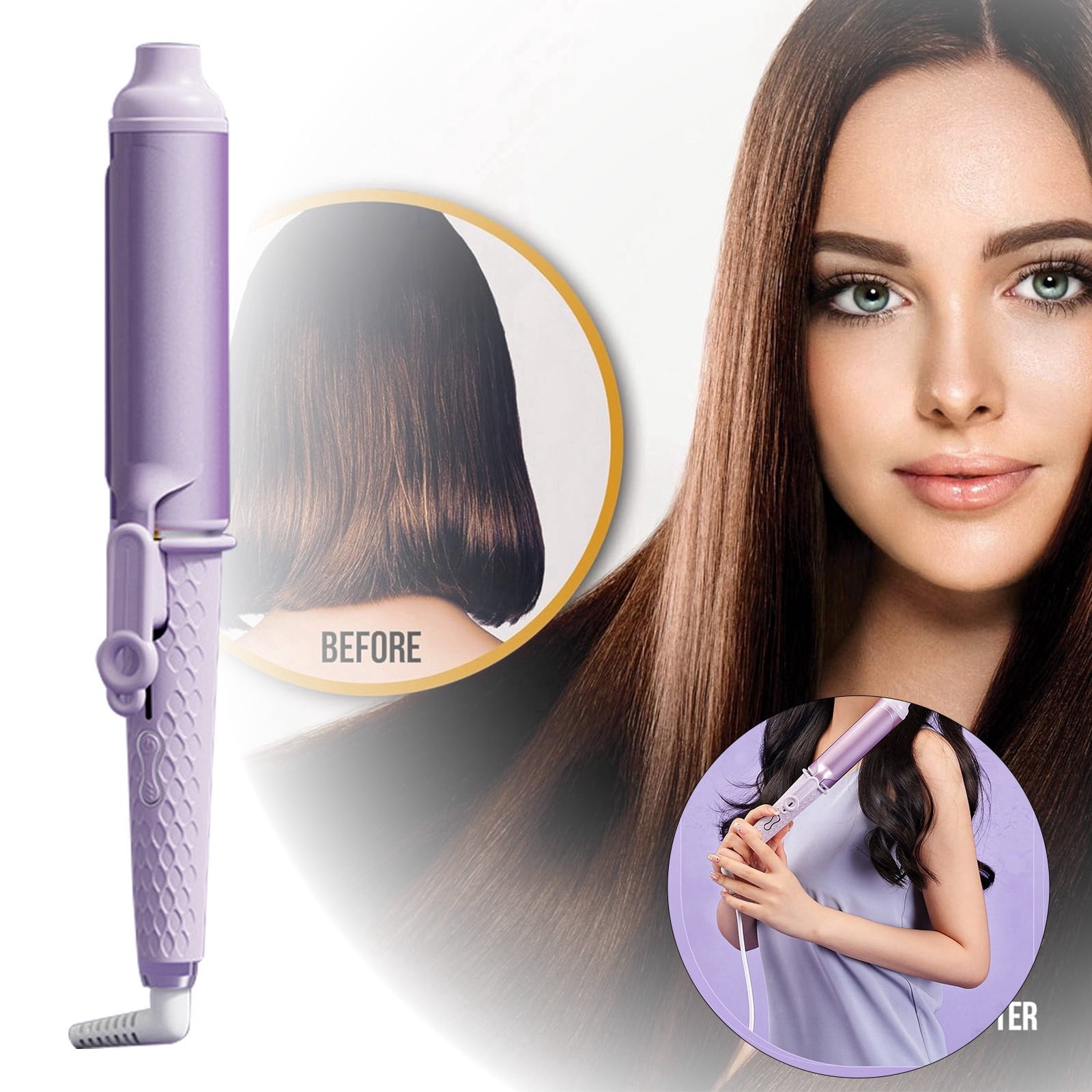 REK "Get Gorgeous Waves With Our Wet And Dry Hair Curling Wand Ion Infused Hair Friendly Big Barrel Curler!"