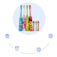 thumbnail image 2 of Cute Design Children Electric Toothbrush Cartoon Pattern Double-sided, 2 of 10