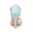 thumbnail image 2 of BLISSFUL STEP Women's Rhinestone Ankle Strap Open Toe Stiletto Heels Sandals Sky Blue (Size 8.5), 2 of 6