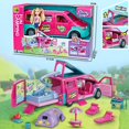 thumbnail image 2 of TMATCHQJOY Doll Camper Van Playset for Girls,Portable Pretend Doll Car Set for Kid,Colorful Camper Vehicle RV Van with Furniture, Pool & Accessories,Outdoor Transformable Vehicl, 2 of 8