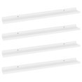 thumbnail image 1 of vidaXL Étagères Murales 4 Pcs Blanc 80x9x3 cm, 1 of 5