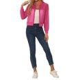 thumbnail image 2 of INSPIRE CHIC Blouson Bomber Léger Transparent à Fermeture Éclair à Manches Longues pour Femme Rose Vif G, 2 of 5