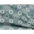 thumbnail image 5 of oneOone Rayon Dusty Teal Green Fabric Block Craft Projects Decor Fabric Printed By The Yard 56 Inch Wide, 5 of 5