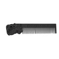 thumbnail image 2 of Beard Comb, Three Dimensional Portrait Shape Stainless Steel Beard Styling Comb Stylish  For Travel  For Home For Office Black, 2 of 8