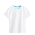 thumbnail image 1 of PMVFHDE T-Shirt à Manches Courtes d'Été Uni pour Enfants à Col Rond - Haut Léger, Respirant et Doux Blanc, 7-8 Ans, 1 of 4