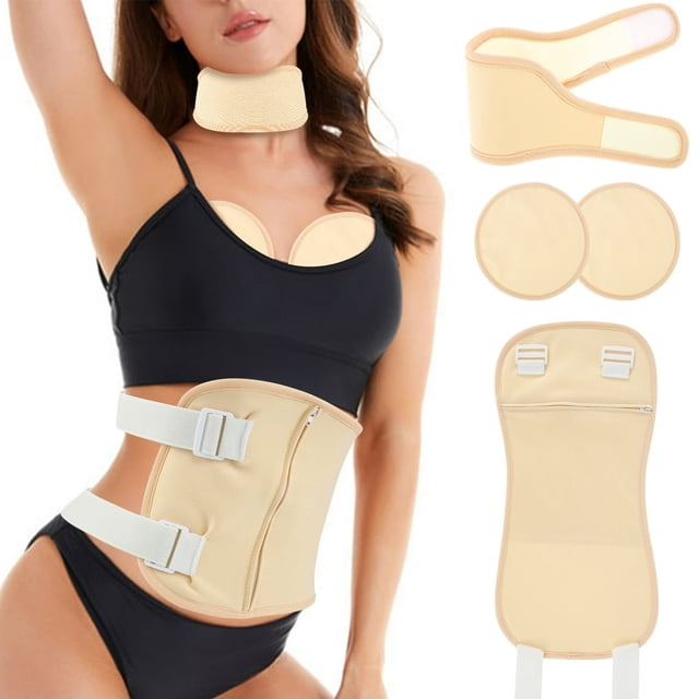 YOPTOP Huile de Ricin Enveloppante Réutilisable Ensemble de Paquets d'Huile de Ricin Biologique avec Sangle Élastique Ajustable Kaki, Kaki