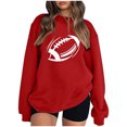 thumbnail image 1 of EQWLJWE Chandail de Football pour Femmes Décontracté à Imprimé Léopard, Col Rond, Coupe Ample, Doux, Manches Longues, Chandail à Enfiler, Hauts, Chemises, Chandails d'Halloween pour Femmes, 1 of 3