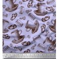 thumbnail image 3 of Soimoi Poly Georgette Fabric Burger,Cookies & Cups Print Fabric by the Yard 52 Inch Wide, 3 of 3