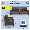 thumbnail image 2 of Serta Palisades 78" Track Arm Sofa with Removable Covers Brown, 2 of 17