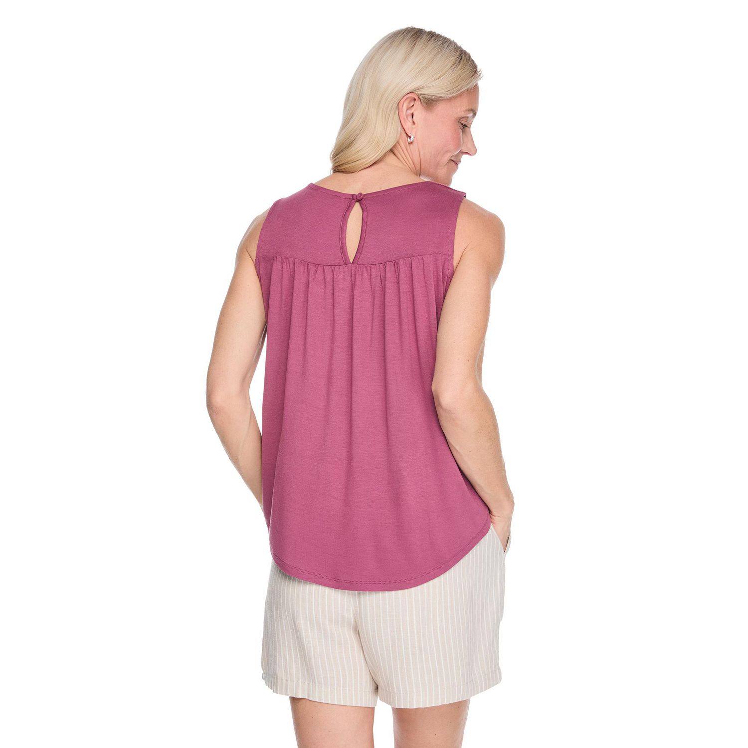 Iyla Women's Crochet Yoke Tank Top