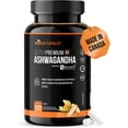 thumbnail image 1 of Suppléments Anti-Stress d'Ashwagandha / Aide à Abaisser les Niveaux de Cortisol - Soutenus par la Science - Sensoril / 120 Pilules par miNATURALS, 1 of 8