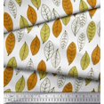 thumbnail image 2 of Soimoi Satin Silk Fabric Leaves Block Print Fabric by Yard 42 Inch Wide, 2 of 5