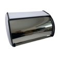 thumbnail image 3 of Tnarru Bread Bin with Roll Lid Metal Bread Box Rustic Multipurpose for Kitchen Counter Bread Keeper for Home Baked Goods Coffee Shop White, 3 of 8