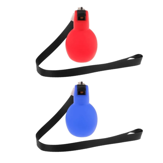 S SERENABLE 2 Pcs Sifflets à Presser à la Main Sifflets d'Entraîneur pour Survie Football Basketball Rouge Bleu Royal