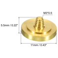 thumbnail image 2 of Unique Bargains Shutter Release Button Soft Shutter Release Button Copper Camera Shutter Button Concave, Golden 2 Pack, 2 of 6