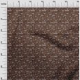 thumbnail image 3 of oneOone Cotton Poplin Brown Fabric Text Sewing Material Print Fabric By The Yard 56 Inch Wide, 3 of 5