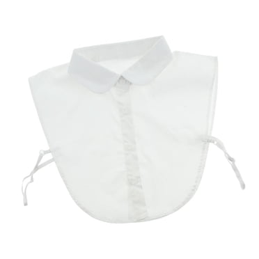 Ladies Removable False Collar Half Shirt Blouse Vintage Detachable Lace Collar Bibs - White square collar, as described