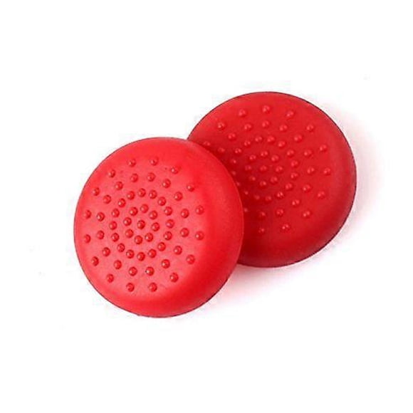ANALOG Silicone Thumb Stick Grip Joystick Cap Cover for PS4 PS3 PS2 Xbox 360 Xbox One Game Controller (Red)