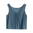 thumbnail image 1 of Timegard Plus Size Tops for Women Tank Tops Round Neck Ruched Loose Soft Casual Sleeveless Tops Pjs Blouse, 1 of 7
