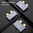 thumbnail image 1 of Type-C Adapter Dual Port Stable Transmission Sturdy Type-C to USB 3.0 Converter for Macbook, 1 of 8