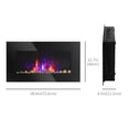 thumbnail image 3 of HOMCOM 1500W Electric Fireplace Heater, 28.5" in Wall Recessed, 7 Color Light Wall Mounted Heating, 3 of 10