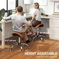 thumbnail image 4 of HOMCOM Salon Chair for Spa, Beauty Chair with Swivel Wheels, Brown, 4 of 10