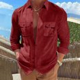 thumbnail image 2 of RKSTN Cardigan pour Homme Décontracté Mode Col Rabattu Chandail Uni Manches Longues Hauts en Coton Décontractés Stylés pour l'Automne, 2 of 9