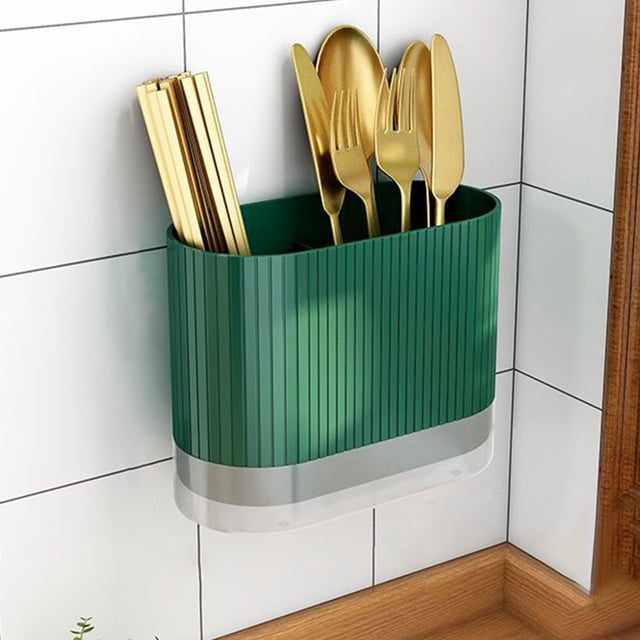 Tableware Storage Plastic Wall Mounted Hollow Chopsticks Spoon Basket Suitable For Party Camping Picnic Kitchen Counter Office