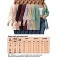 thumbnail image 3 of Avamo Ladies Cardigan Open Front Outwear Solid Color Knit Cardigans Lightweight Tunic Tops Work Light Khaki XL, 3 of 3