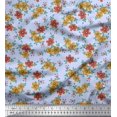 thumbnail image 1 of Soimoi Poly Georgette Tissu Feuilles & Tissu Imprimé Artistique Floral 1 Yard 42 Inch Wide, 1 of 1