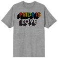 thumbnail image 1 of Pride - Pride is Love Heather Grey T-Shirt, 1 of 2