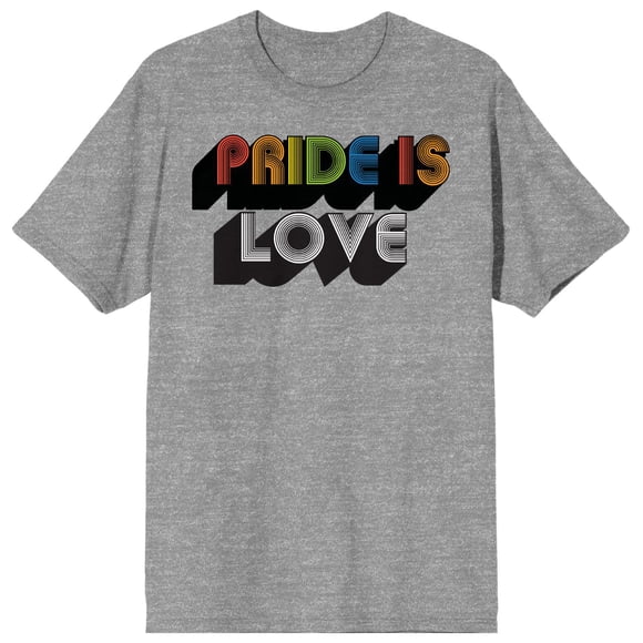 Pride - Pride is Love Heather Grey T-Shirt
