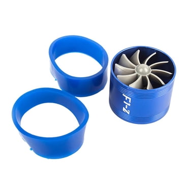 funtasica Filtre à Air Universel pour Voiture Admission Turbomoteur Turbine Turbo Carburant Économiseur d'Air Ventilateur Acc Bleu