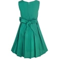 thumbnail image 2 of Robe Fille à Blocs de Couleur Contrastés avec Nœud Papillon pour Tous les Jours et Fêtes 8 Ans, 2 of 6