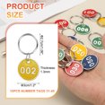 thumbnail image 2 of 10PCS Number Tags 31-40, Number Key Tags Aluminum Numbered Tags Metal Key Tags Keychain with Key Rings for Organizer Field Sales Hangers Clothes Labels ID Tag, Yellow, 2 of 6