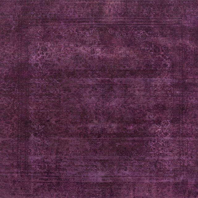 Ahgly Company Tapis d'Intérieur Carrés Abstraits Prune Violet Abstraits pour Aire, 5 Pieds Carré
