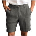 thumbnail image 2 of NTACZA Summer Shorts for Men Solid Zipper Shorts Button Placket Lightweight Classic Fit Mens 5 Inch Shorts M, 2 of 6