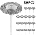 thumbnail image 1 of 20PCS Wire Steel Stainless Steel Brushes Polishing Wheels for Dremel Rotary Tool, 1 of 11