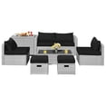 thumbnail image 2 of Costway Ensemble de Mobilier de Terrasse en Rotin 8 Pcs Housse Imperméable de Rangement Coussin, 2 of 10