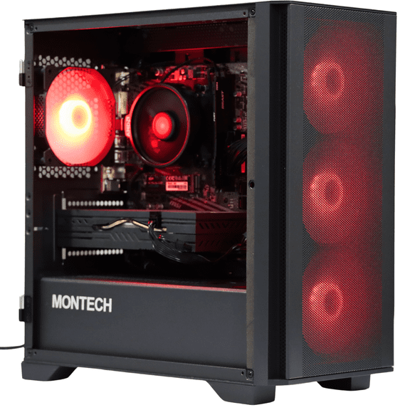 Delta Labs Exodus Ordinateur de Bureau - GeForce RTX5050 8 Go GDDR6, Ryzen 5 5500, 16 Go DDR4 RAM, 1 To SSD, Windows 11 Famille - Jeux, Diffusion en Continu et PC de Tous les Jours