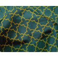 thumbnail image 4 of oneOone Silk Tabby Fabric Quatrefoil Block Printed Fabric 1 Yard 42 Inch Wide, 4 of 4