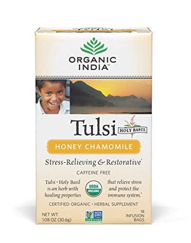 Organic India Tulsi Tea, Honey Chamomile, 18 Tea bags