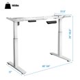 thumbnail image 2 of Costway Cadre de Bureau Debout Électrique Moteur Simple Hauteur Réglable avec Contrôleur Blanc, 2 of 10